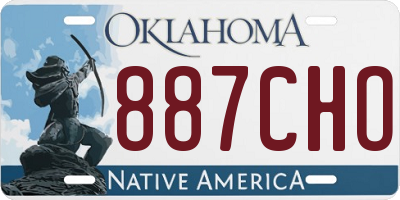 OK license plate 887CHO