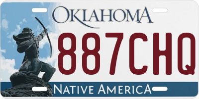 OK license plate 887CHQ