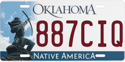 OK license plate 887CIQ