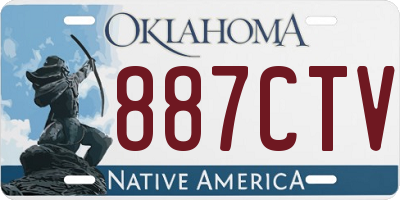 OK license plate 887CTV