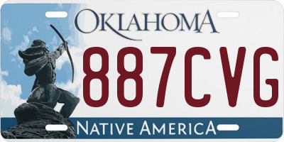 OK license plate 887CVG