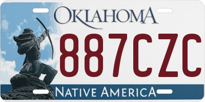 OK license plate 887CZC