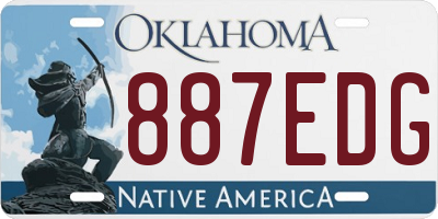 OK license plate 887EDG