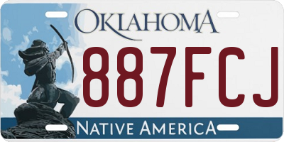 OK license plate 887FCJ