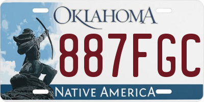 OK license plate 887FGC
