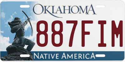 OK license plate 887FIM