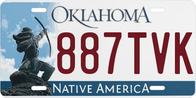 OK license plate 887TVK