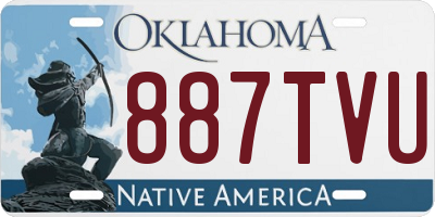 OK license plate 887TVU