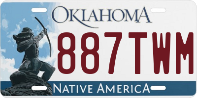 OK license plate 887TWM