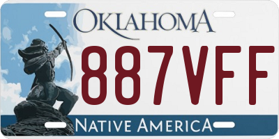 OK license plate 887VFF