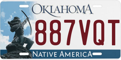 OK license plate 887VQT