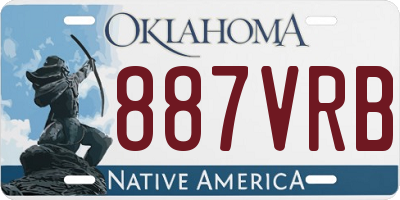 OK license plate 887VRB