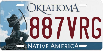 OK license plate 887VRG