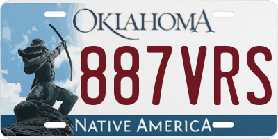 OK license plate 887VRS