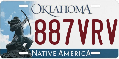 OK license plate 887VRV