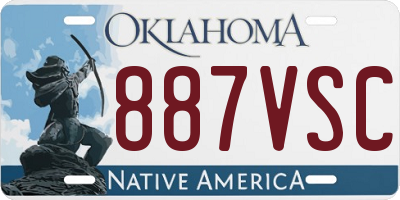 OK license plate 887VSC