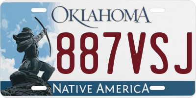 OK license plate 887VSJ