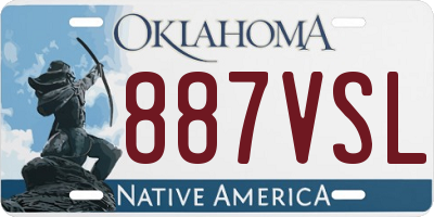 OK license plate 887VSL