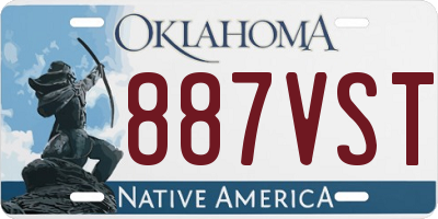 OK license plate 887VST