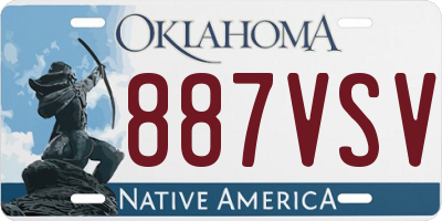 OK license plate 887VSV