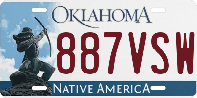 OK license plate 887VSW
