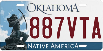 OK license plate 887VTA