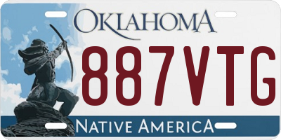 OK license plate 887VTG