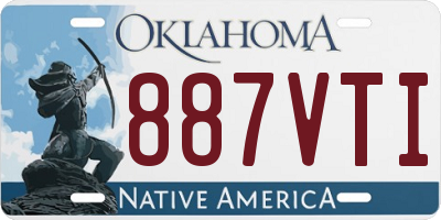 OK license plate 887VTI