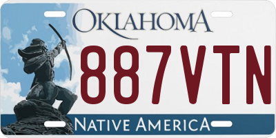 OK license plate 887VTN