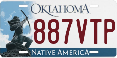 OK license plate 887VTP