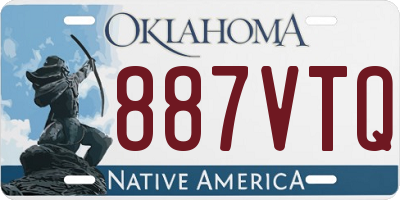 OK license plate 887VTQ