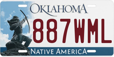 OK license plate 887WML