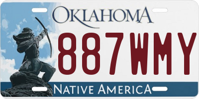OK license plate 887WMY