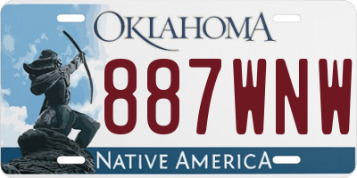 OK license plate 887WNW