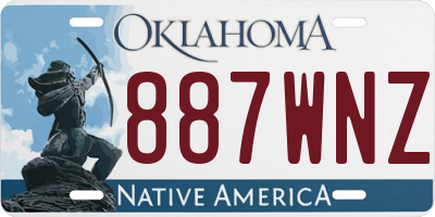 OK license plate 887WNZ