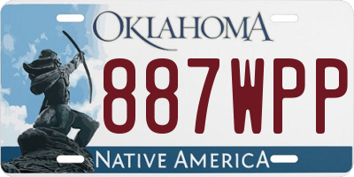 OK license plate 887WPP