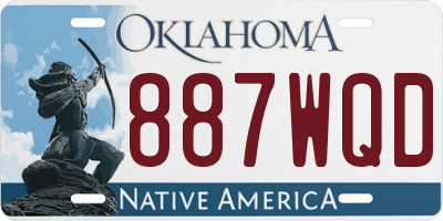 OK license plate 887WQD