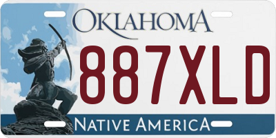 OK license plate 887XLD