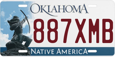 OK license plate 887XMB