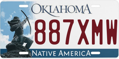 OK license plate 887XMW
