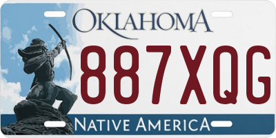 OK license plate 887XQG