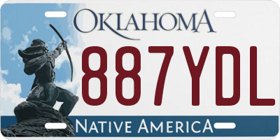 OK license plate 887YDL