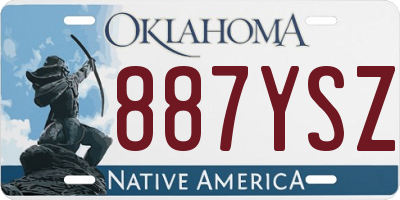 OK license plate 887YSZ