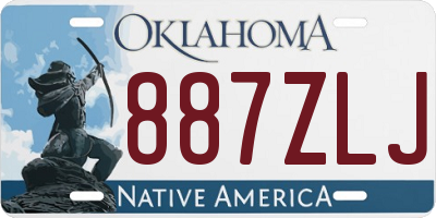 OK license plate 887ZLJ