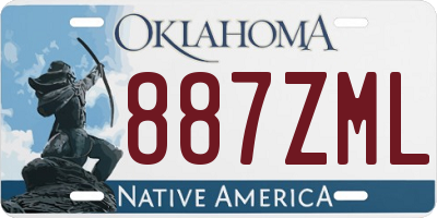 OK license plate 887ZML