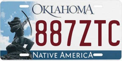 OK license plate 887ZTC