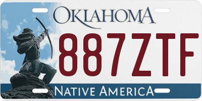 OK license plate 887ZTF