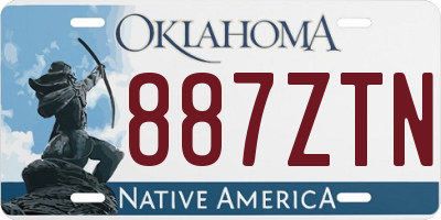 OK license plate 887ZTN