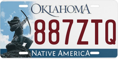 OK license plate 887ZTQ