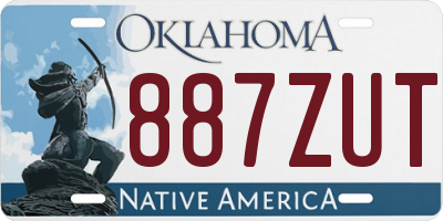 OK license plate 887ZUT